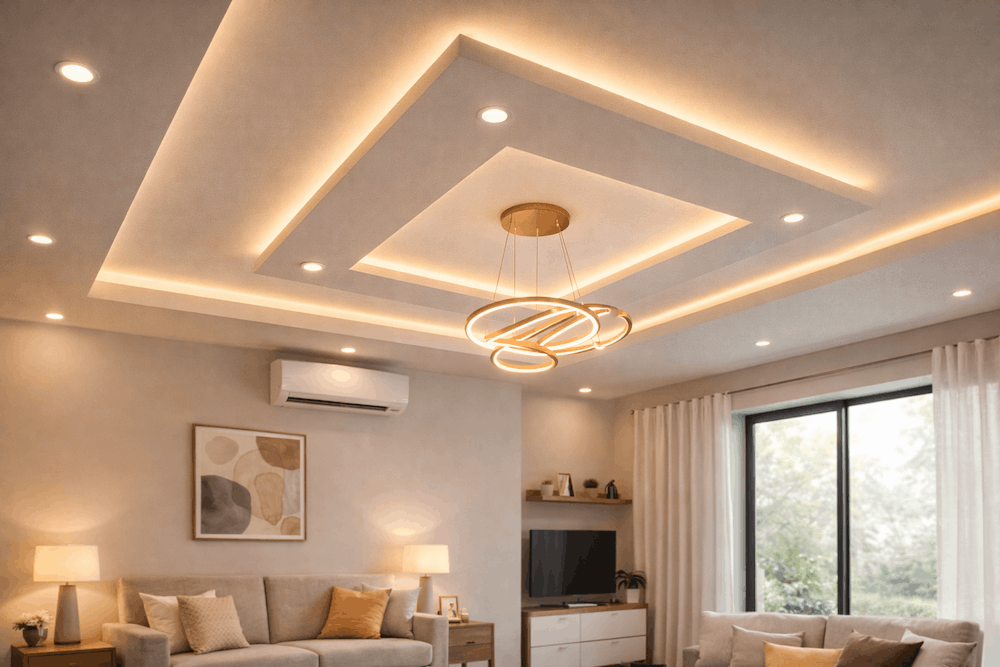 False ceiling and lighting design service for homes in Noida